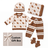Coffret Cadeau Tricoté pour Bébé : Pull, Bonnet et Couverture d'Emmaillotage Personnalisés – Vêtements pour Bébés Filles en Gros