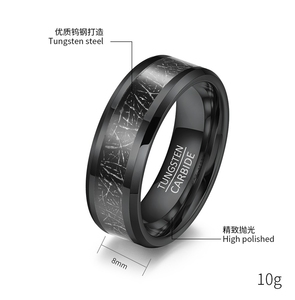 Anel Rotativo Preto de Aço Inoxidável de Tungstênio de Alta Qualidade e Design Moderno para Homens - Product Image 6