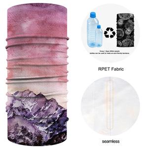 Pañuelo sin costuras RPET rosa de alta calidad, patrón sólido, bufanda de tubo de moda joven, tela reciclada aplicable al aire libre para mujeres - Product Image 3