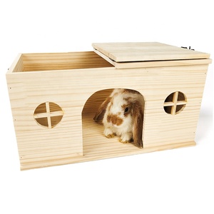 Cabane en bois massif pour écureuil, cage pour hérisson, non assemblée, maison pour écureuil en bois naturel, pour chinchilla, cochons d'Inde, lapin - Product Image 6