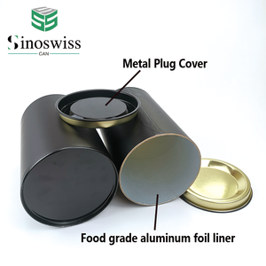 Hộp Đựng Giấy Hình Trụ Hộp Bao Bì Bằng Thiếc Hộp Đựng Thực Phẩm Trà Cà Phê Ống Giấy Kraft Có Nắp Thiếc - Product Image 5