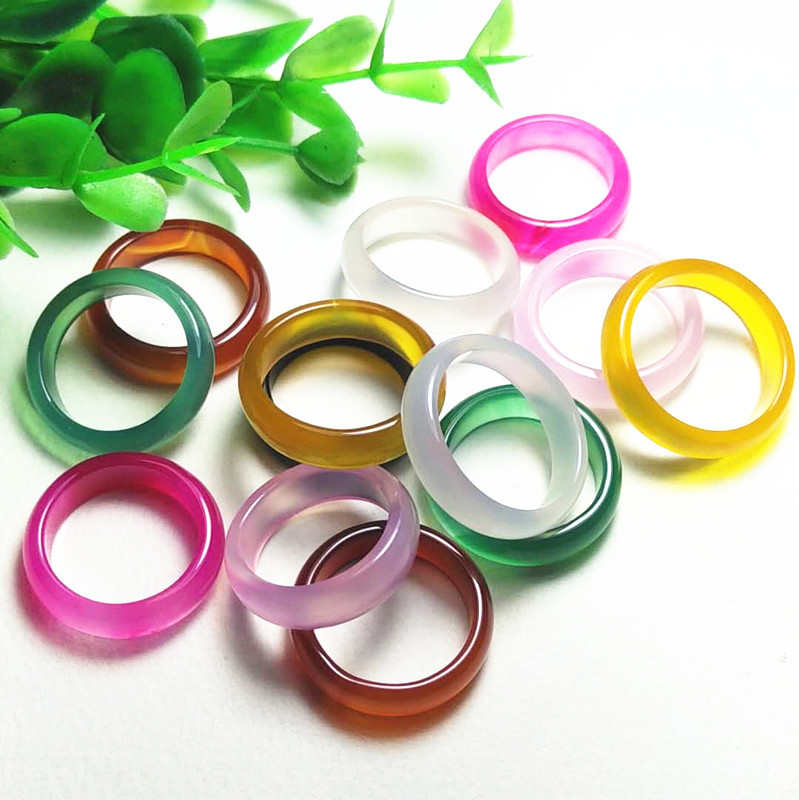 Cincin Perhiasan Batu Akik Uniseks Baru Cincin Batu Permata Beragam Grosir Cincin Giok Hijau