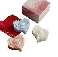 Großhandel Handgemachte Aromatherapie Herzförmige Rosenkerzen Hochzeitsgeschenke Blumenförmige Personalisierte Duftkerzen