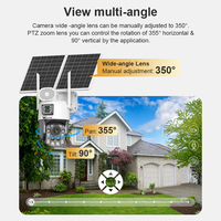 Caméra de sécurité solaire CCTV Wistino 4K à double objectif, zoom automatique 99X, détection humaine, vision nocturne couleur, caméra solaire Aov
