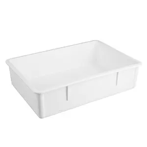 Caja de plástico blanco para almacenamiento de pan, caja de masa con tapa de 3 o 6 pulgadas