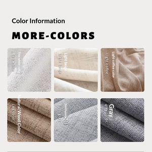 Tissu de rideau transparent <span class=keywords><strong>en</strong></span> polyester de style lin, couleur unie, haute qualité, fourni par l'usine, largeur 2,8 m - Product Image 4