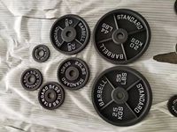 Plaques de poids en fonte d'haltérophilie de haute qualité Plaques de pare-chocs de plaque de poids de gymnastique pour l'entraînement de gymnastique en LB et KG