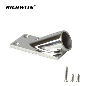 RICHWITS Juego de Sujetadores de Base de Riel Angulado de 30 Grados de Acero Inoxidable 316 Fundido de Alta Resistencia, Pulido de Alto Brillo, Herrajes para Barcos de Agua Salada - Product Image 1