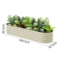 Kit de jardinière surélevée en métal pour l'extérieur, bac à plantes pour légumes, fleurs et jardinage en arrière-cour