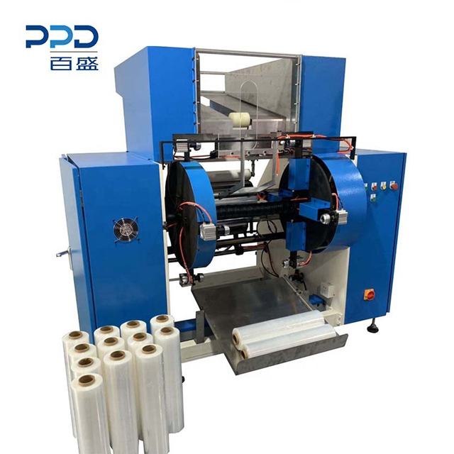 Hot Sale 4 Shafts 1200 M/min Pre Stretch Film Roll Machine Automatic Stretch Film Rewinder Machine