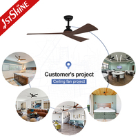 Ventilateur de plafond 1stshine avec lumière, 3 pales en plastique ABS, moteur DC 52, pour la maison