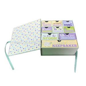 cardboard paper baby keepsake box for first tooth