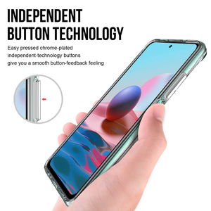 Barato espacio transparente anti-caída de TPU suave y plástico duro cubierta posterior de la caja del teléfono móvil para REDMI NOTE10/5G/P0COM3PRO/5G - Product Image 4