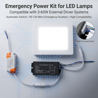 Kit d'alimentation de secours LED de haute qualité AC85-265V avec batterie de rechange pour lampes LED, autonomie de 3 heures en cas de panne de courant, prix de gros