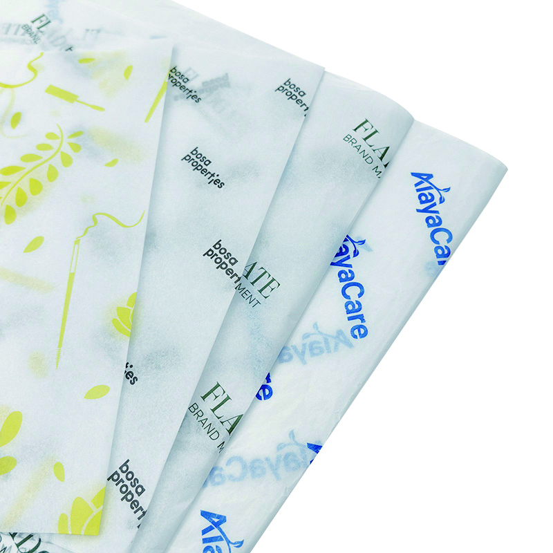 Heavyweight Stone Custom initial Embroidered Tags Wedding Gifts Branded Printed Tissue Wrapping Paper