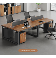 Poste de travail moderne avec écran de séparation, casier et bureau pour employé - Ensemble de mobilier de bureau moderne