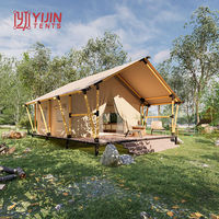 Tenda Luar Ruangan Mewah PVC Tahan Air, Rumah Kemah Safari untuk Resor, Tenda Glamping Hotel untuk Dijual