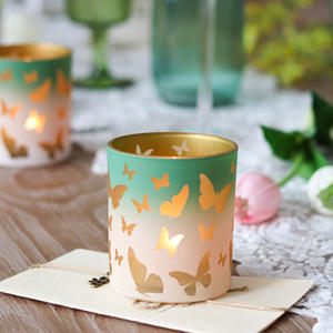 Bougeoir en verre parfumé papillon Design transfrontalier Pâques/Jour mort Décoration de table de vacances Boule de Noël Ornements d'arbre - Product Image 6