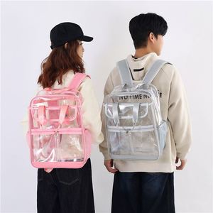 กระเป๋าเป้พีวีซีแบบใส Unisex ขนาดใหญ่ สำหรับนักเรียน กันน้ำ - Product Image 3