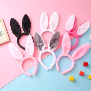 Serre-tête en peluche lapin à sequins pour femme, accessoire festif avec oreilles de lapin pour fêtes, Noël et Nouvel An, vente en gros - Product Image 3