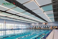 Décoration intérieure, panneau acoustique suspendu en fibre de verre de haute qualité, absorption acoustique efficace, panneau en laine de verre pour bureau