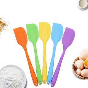 Grande et petite spatule en silicone monobloc de qualité alimentaire, résistante aux hautes températures et adaptée au four, pour la pâtisserie et la crème – Offre spéciale - Product Image 1