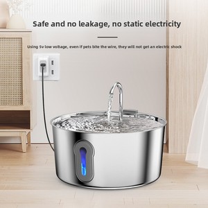 <span class=keywords><strong>Fontaine</strong></span> <span class=keywords><strong>à</strong></span> <span class=keywords><strong>eau</strong></span> carrée pour animaux de compagnie en acier inoxydable 32L, purification automatique, filtre en coton détachable pour l'hydratation des chiens <span class=keywords><strong>et</strong></span> des chats - Product Image 3