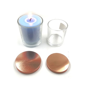 Couvercle de bougie en fer blanc rose doré 75MM 85MM, couvercle supérieur de luxe en métal pour pot à bougie, pour la décoration intérieure et la fabrication de bougies - Product Image 2