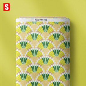 Bessi 2025 Tự Nhiên Lấy Cảm Hứng Thời Trang Hình Học Fan Hâm Mộ Hình Mô Hình Kỹ Thuật Số In Tự Do Vải Cotton Mềm Mại Cho Gia Đình Ăn Mặc - Product Image 2