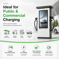 Chargeur rapide DC public de 240 kW avec écran publicitaire de 32 pouces pour la recharge sur autoroute