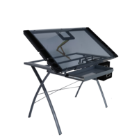 Vente en gros de plans de bureau à dessin en verre à hauteur réglable moderne Table à dessin