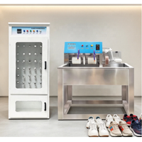 Système commercial de lavage et de désinfection de chaussures avec fonction de séchage à air chaud pour chaussures de sport et de course, automatique