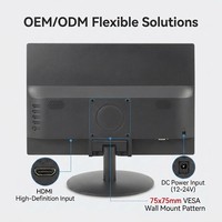 Moniteur industriel 15,6 pouces, écran LCD HD 1280x800 avec panneau VA, port HDMI, support VESA pour système de surveillance CCTV