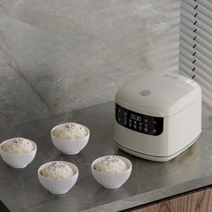 Cuisinière à riz portable 2L, forme tambour, blanche, électrique, avec fonction de réservation - Product Image 3