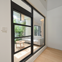 Fenêtre coulissante verticale en aluminium sur mesure AOSTTER avec moustiquaire de sécurité en acier inoxydable 304