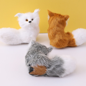 Statuetta di <span class=keywords><strong>Volpe</strong></span> in Pelliccia Sintetica, Ornamento Realistico e Adorabile, <span class=keywords><strong>Volpe</strong></span> Tassidermizzata - Product Image 5