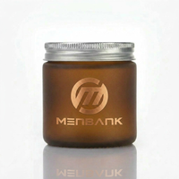 Bocaux en verre ambré givré de 4 oz à parois droites avec bouchons en ABS/aluminium/phénolique, stockage polyvalent, logo personnalisé disponible