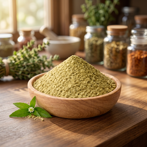 Poudre de Bhringraj pure séchée, moutonnée finement, poudre botanique pour la vente en gros et l'exportation - Product Image 5