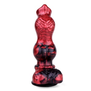 Soft Silicone Dog/Wolf Anus Plug Sex Toy Large Knot Water Spray Function Monster <b>Dildo</b> Penis for Men and Women - Product Image 5
