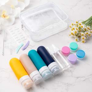 Kit de Botellas de Viaje de Silicona a Prueba de Fugas, Dispensador de Champú, Botella Portátil de Tamaño de Viaje, Juego de Botellas para Cosméticos y Artículos de Aseo - Product Image 1