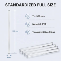 Bâtons de colle thermofusible en silicone transparent cristallin à 100 % de la marque TONGDE pour usage scolaire et bricolage, diamètre 7 mm et 11 mm