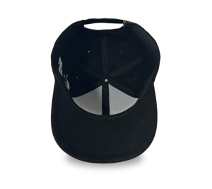 Cappello da Baseball Nero 100% Cotone a 6 Pannelli con Logo Ricamato Personalizzato in Diverse Parti, Cappelli Strutturati di Alta Qualità per Uomo - Product Image 5