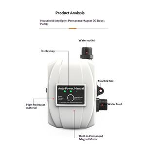 Pompe de surpression automatique à haute efficacité DC24V, <span class=keywords><strong>chauffe</strong></span>-<span class=keywords><strong>eau</strong></span> domestique, pompe de surpression pour robinet de douche - Product Image 2