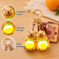 Hot verkopende 2026 nieuw design schattige cartoon gloeiende capibara yuzu fruit buik zachte charme voor party favor sleutelhanger