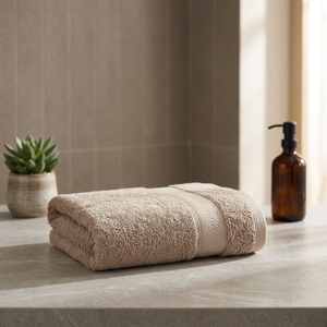 Toallas de baño blancas de primera calidad, toallas ecológicas de felpa de secado rápido de algodón, suministro de fábrica OEM al por mayor - Product Image 1