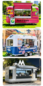 Carrito de Comida Móvil para Venta Ambulante, Camión de Comida Personalizable con Graffiti, Cocina Completa - Product Image 4