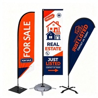 Drapeaux en forme de larme personnalisés avec impression numérique, mât en aluminium pour la publicité extérieure, les événements professionnels et la promotion