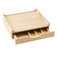 Plateau de rangement pour capsules de café en bois massif avec tiroir, organisateur de table de cuisine de style nordique simple pour la maison