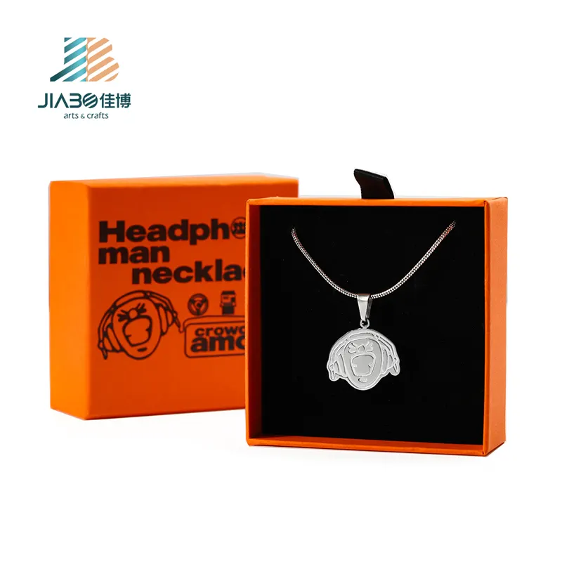 Custom Clothing Brand Logo Accessories Pendant Silver Plated Chains And Pendants Bracelet Charm With Gift Boxes