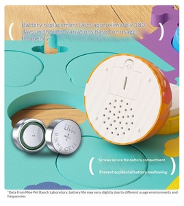 Jouets d'entraînement pour chiens et chats, bouton sonore rechargeable, communication amusante et moderne pour animaux de compagnie, enregistrement sonore - Product Image 3